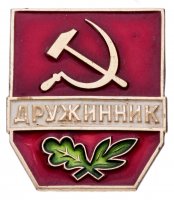 купить Знак "Дружинник. Тип 2", СССР, ЛМД, алюминий, 1960-1980 гг.