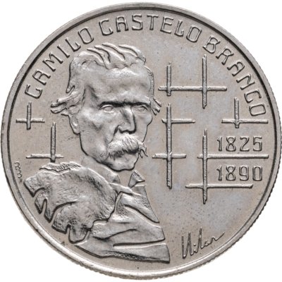 купить Португалия 100 эскудо (escudos) 1990 100 лет со дня смерти Камилу Каштелу Бранку