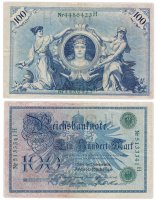 купить Германия 100 марок 1908 (Pick 34)
