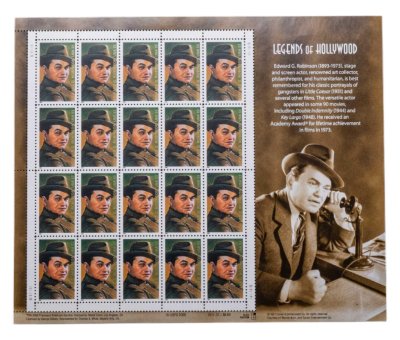купить США марки квартблок "Легенды Голливуда. Эдвард Робинсон"