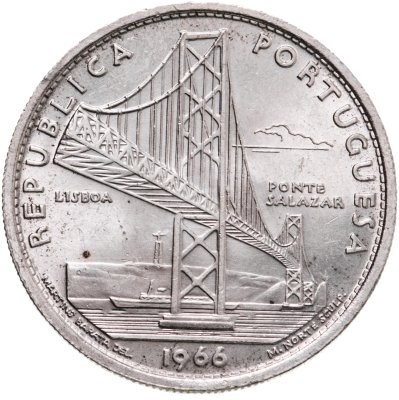 купить Португалия 20 эскудо (escudos) 1966 "Открытие моста Антониу Салазара"