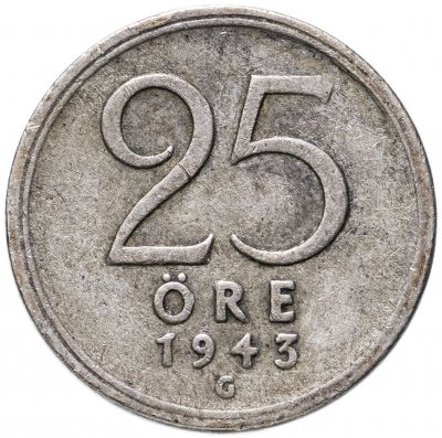 купить Швеция 25 эре (ore) 1943