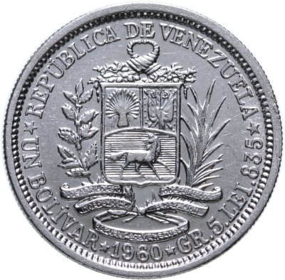 купить Венесуэла 1 боливар (bolivar) 1960
