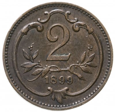 купить Австрия 2 геллера (heller) 1899
