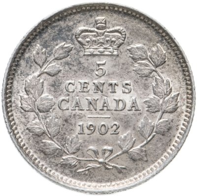 купить Канада 5 центов (cents) 1902 Без отметки монетного двора