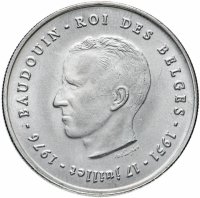 Купить Бельгия 250 франков (francs) 1976 "25 лет правления Короля Бодуэна I"