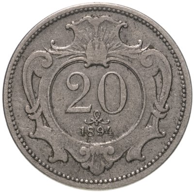 купить Австрия 20 геллеров (heller) 1894