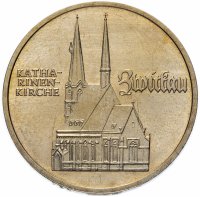 купить Германия (ГДР) 5 марок 1989 "500 лет со дня рождения Томаса Мюнцера, Церковь Св. Екатерины в Цвиккау"