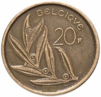 Купить Бельгия 20 франков 1980-1993, случайная дата