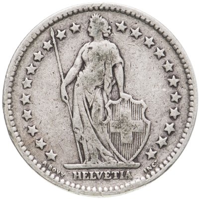 купить Швейцария 2 франка 1886