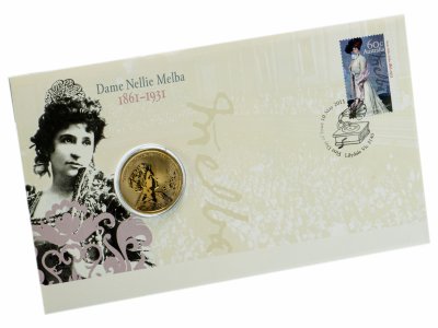 купить Австралия 1 доллар 2011 "Нелли Мелба" (в конверте с маркой)