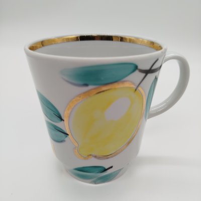 купить Кружка с дарственной надписью, фарфор, золочение, роспись, Дулевский фарфоровый завод (Дулёво), СССР, 1968-1991 гг.