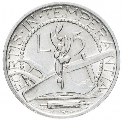 купить Сан-Марино 5 лир (lire) 1936