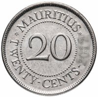 купить Маврикий 20 центов 1987-2016, случайная дата