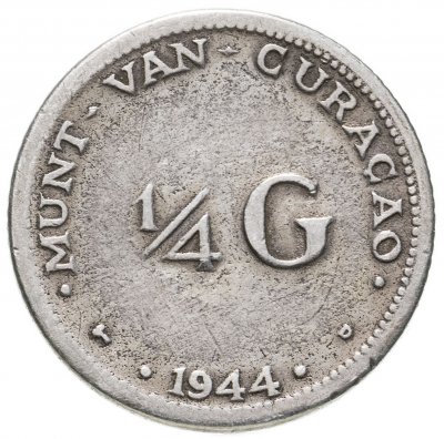купить Кюрасао 1/4 гульдена (gulden) 1944
