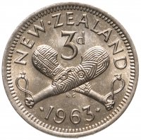 купить Новая Зеландия 3 пенса (pence) 1963