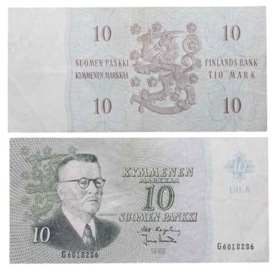 купить Финляндия 10 марок 1963