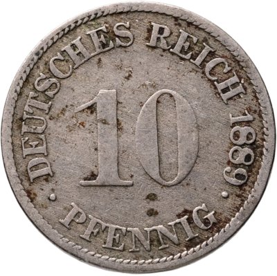 купить Германия 10 пфеннигов (pfennig) 1889 G