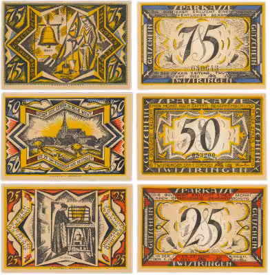 купить Германия (Ганновер : Твистринген) набор из 3-х нотгельдов 1921