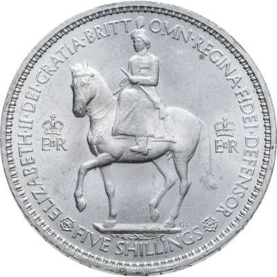 купить Великобритания 5 шиллингов 1953 "Коронация Королевы Елизаветы II" в оригинальной капсуле
