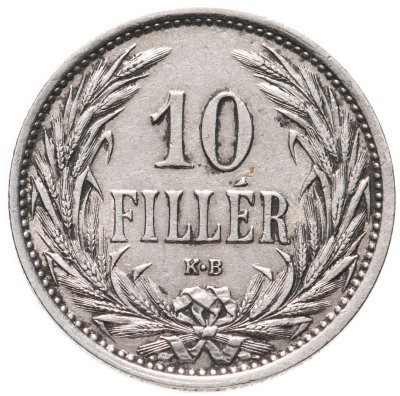 купить Венгрия 10 филлеров (filler) 1908