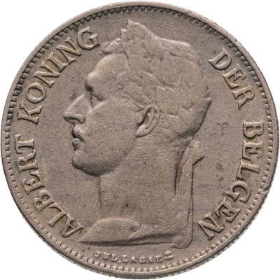 купить Бельгийское Конго 50 сантимов (centimes) 1925 Надпись на голландском - 'ALBERT KONING DER BELGEN'