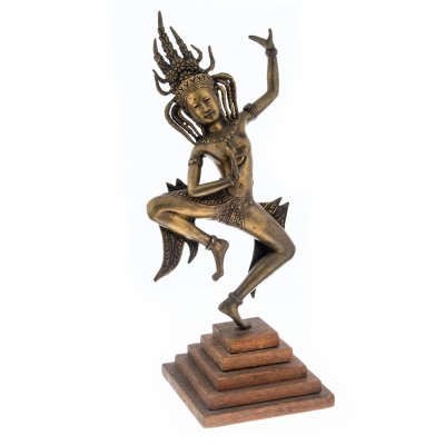 купить Статуэтка "Танцовщица", бронза, дерево, литье, Азия, 1970-1990 гг.