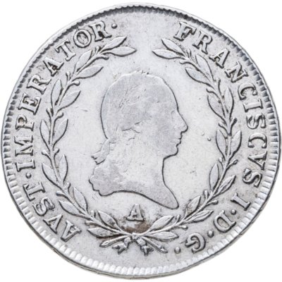 купить Австрия 20 крейцеров 1808, знак монетного двора "А"