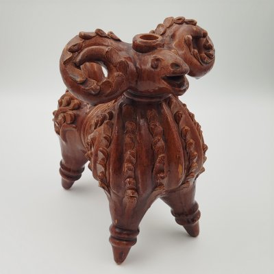 купить Сосуд зооморфный "Баран" (кувшин, лембик), керамика, Опошня, СССР, 1960-1970 гг.