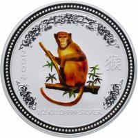 Купить Австралия 15 долларов 2004 "Лунный календарь - год обезьяны"