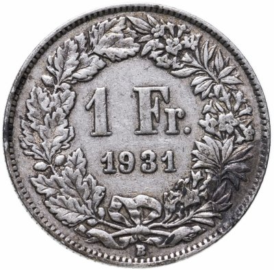 купить Швейцария 1 франк (franc) 1931