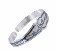 купить Браслет c растительным декором, серебро 875 пр., Павловский завод им. С.М. Кирова, СССР, 1973 г.