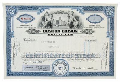 купить Акция США BOSTON EDISON 1965 г.