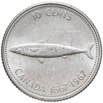 купить Канада 10 центов (cents) 1967 "100 лет Конфедерации"