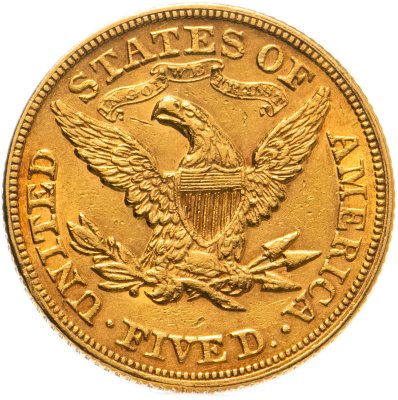 купить США 5 долларов (dollars) 1880 Половина орла, без отметки монетного двора