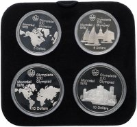 купить Канада набор 5 и 10 долларов 1973 "XXI летние Олимпийские игры, Монреаль-76" в упаковке с сертификатом