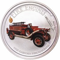 Купить Острова Кука 1 доллар 2006 "Пожарная машина Garford type 15 pumper"