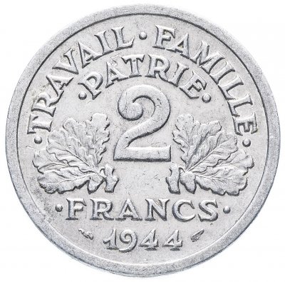 купить Франция 2 франка 1944 г.