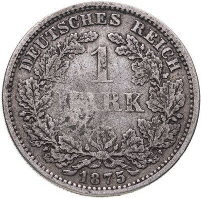 купить Германская Империя 1 марка 1875 "F"
