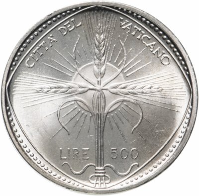 купить Ватикан 500 лир 1968