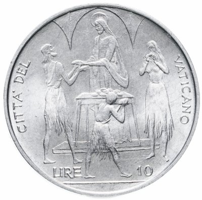 купить Ватикан 10 лир (lire) 1968