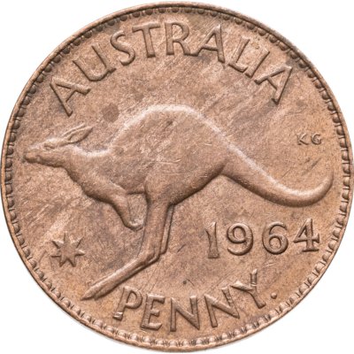купить Австралия 1 пенни (penny) 1964 Точка после "PENNY." - Монетный двор Перта