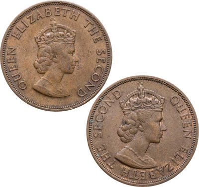 купить Джерси набор из двух юбилейных монет 1/12 шиллинга (shilling) 1945-1960