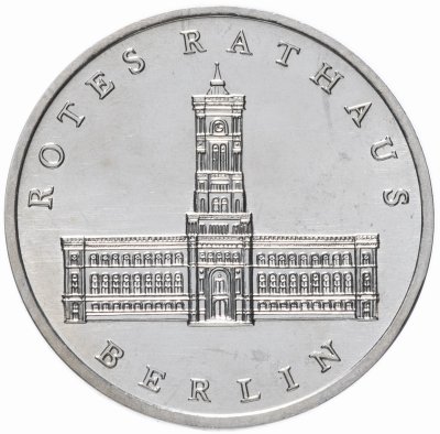 купить Германия (ГДР) 5 марок 1987 "750 лет Берлину – Красная Ратуша"