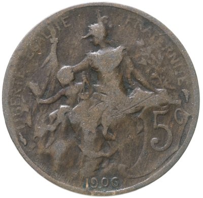 купить Франция 5 сантимов 1906