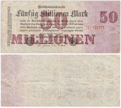 купить Германия 50 000 000 марок 1923