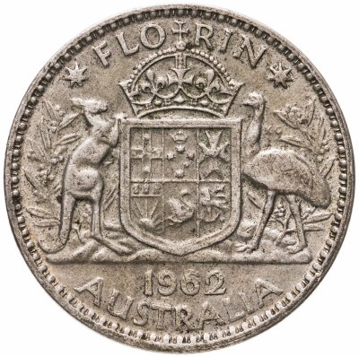 купить Австралия 1 флорин (2 шиллинга, florin) 1962