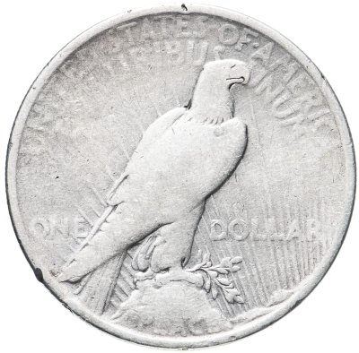 купить США 1 доллар (dollar) 1924 Peace Dollar (мирный доллар) без обозначения монетного двора