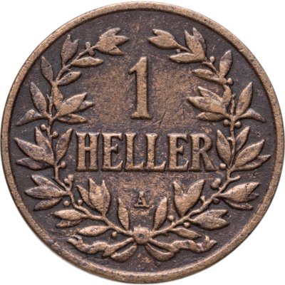 купить Германская Восточная Африка 1 геллер (heller) 1904 Знак монетного двора "A" — Берлин
