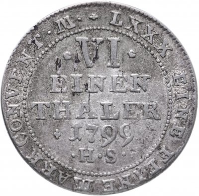 купить Ангалт-Бернбург 1/6 талера (thaler) 1799 HS